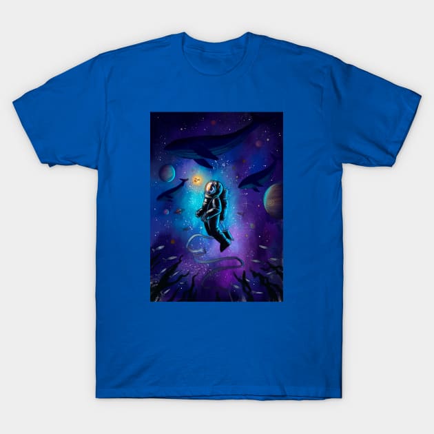 Space sea T-Shirt by Mally